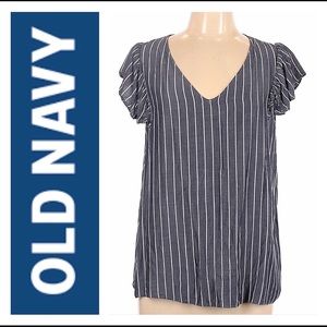 Old Navy Ruffled Cap Sleeve Top Size L Petite